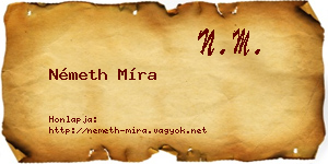 Németh Míra névjegykártya